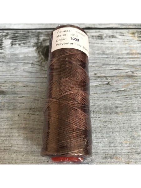 DAFNA Нитки вощеные 1мм (1908 коричневый)